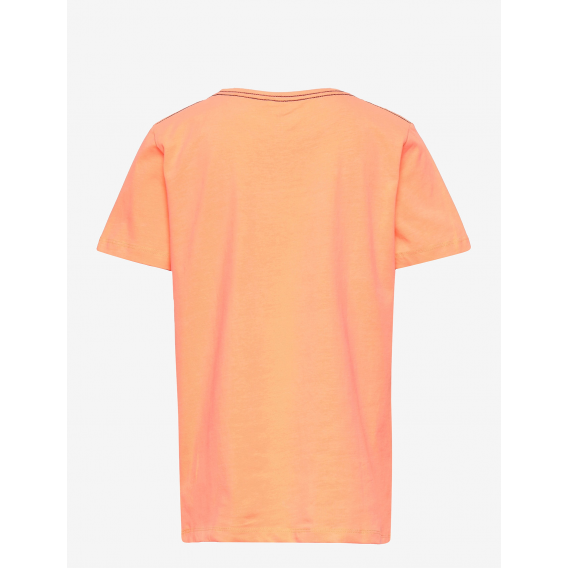 Μπλουζάκι από οργανικό βαμβάκι με πορτοκαλί χρώμα Name it 247279 2
