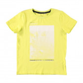 Μπλουζάκι από οργανικό βαμβάκι με κίτρινο χρώμα Name it 247280 