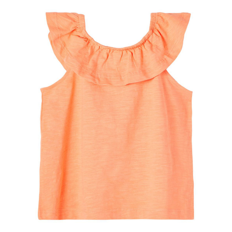 Οργανική βαμβακερή μπλούζα με σούφρες, πορτοκαλί  247281