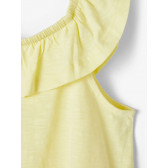Οργανική βαμβακερή μπλούζα με μπούκλες, κίτρινη Name it 247290 3