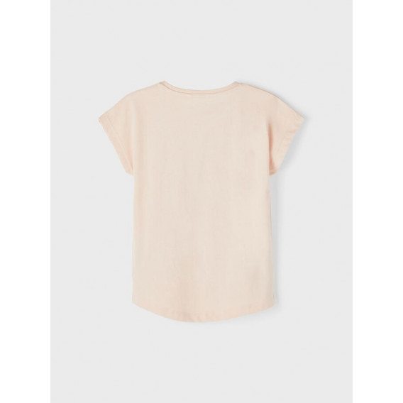 Μπλουζάκι από οργανικό βαμβάκι με φλοράλ εκτύπωση, ροζ Name it 247301 2