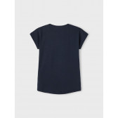 Μπλουζάκι από οργανικό βαμβάκι με χρωματιστές στάμπες, σκούρο μπλε Name it 247304 2