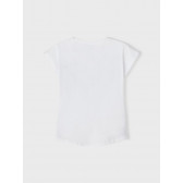 Μπλουζάκι από οργανικό βαμβάκι με σχέδιο, σε λευκό χρώμα Name it 247307 2