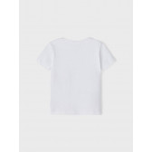 Μπλουζάκι από οργανικό βαμβάκι με σχέδιο φοίνικα και σερφ, λευκό Name it 247561 2
