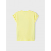 Μπλουζάκι από οργανικό βαμβάκι με σχέδιο κοριτσιού, κίτρινο Name it 247568 2