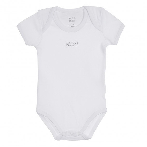 Βαμβακερό κορμάκι για μωρά, Casual, λευκό χρώμα Chicco 247712 2