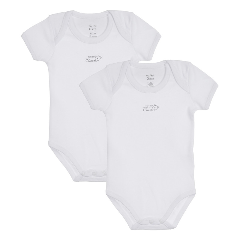 Βαμβακερό κορμάκι για μωρά, Casual, λευκό χρώμα  247713