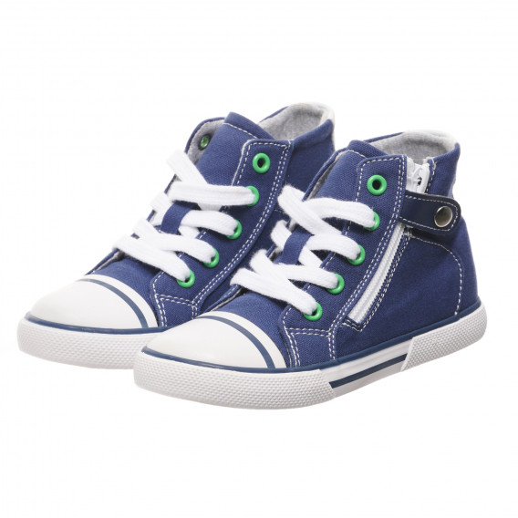 Πάνινα παπούτσια τζιν με πράσινες πινελιές, μπλε Chicco 247980 