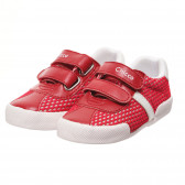 Πάνινα παπούτσια με λευκές πινελιές, με κόκκινο χρώμα Chicco 247998 