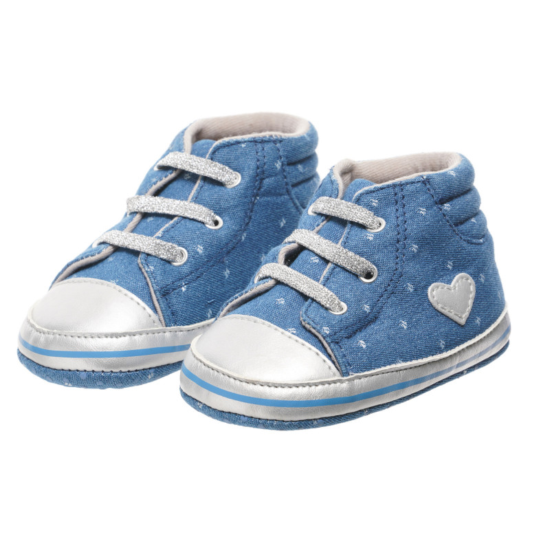 Μπότες τζιν για ένα μωρό με απλικέ καρδιά  248013