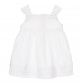 Βαμβακερό φόρεμα με ιμάντες για ένα μωρό, λευκό Chicco 248031 