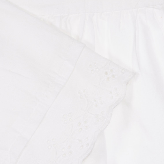 Βαμβακερό φόρεμα με ιμάντες για ένα μωρό, λευκό Chicco 248032 2