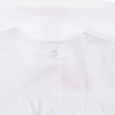 Βαμβακερή μπλούζα με βολάν για λευκό, λευκό Chicco 248045 3