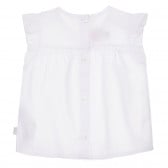 Βαμβακερή μπλούζα με βολάν για λευκό, λευκό Chicco 248046 4