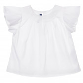 Βαμβακερή μπλούζα με κοντά μανίκια, λευκή Chicco 248055 
