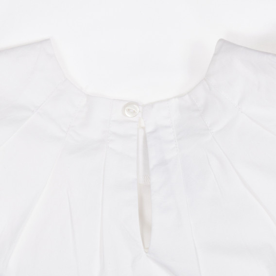 Βαμβακερή μπλούζα με κοντά μανίκια, λευκή Chicco 248056 2
