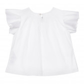 Βαμβακερή μπλούζα με κοντά μανίκια, λευκή Chicco 248058 4