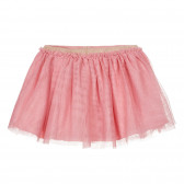 Βαμβακερή φούστα με τούλι, ροζ Chicco 248061 4