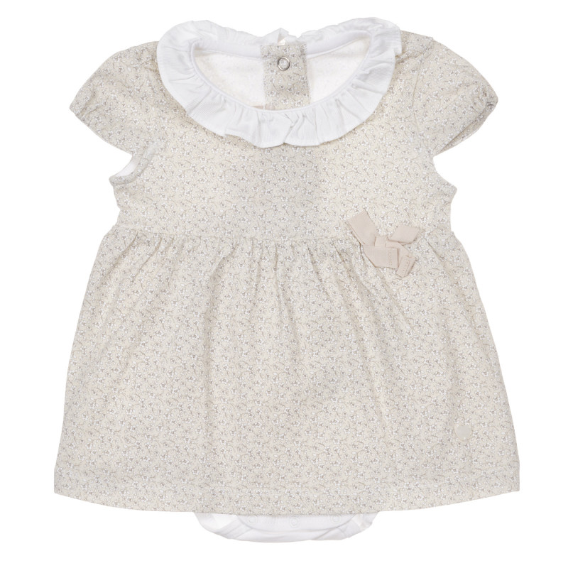 Βαμβακερό φόρεμα τύπου σώματος με λουλουδάτο τύπωμα για ένα μωρό  248071