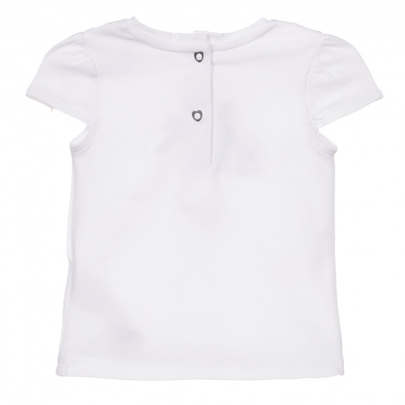 Βαμβακερό μπλουζάκι με κορδέλα για ένα μωρό, σε λευκό. Chicco 248087 4