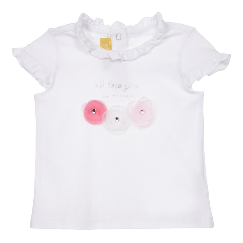 Βαμβακερό μπλουζάκι Σ 'αγαπώ για ένα μωρό, λευκό  248096