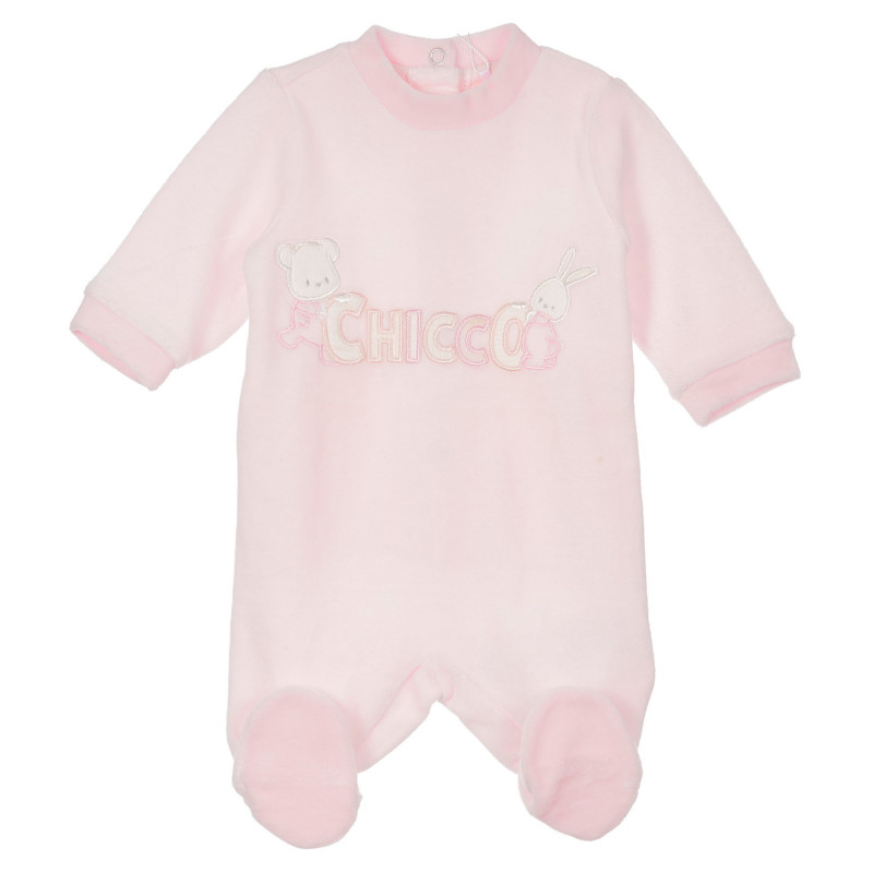 Βαμβακερό φορμάκι με επωνυμία απλικέ για μωρό, ροζ  248200