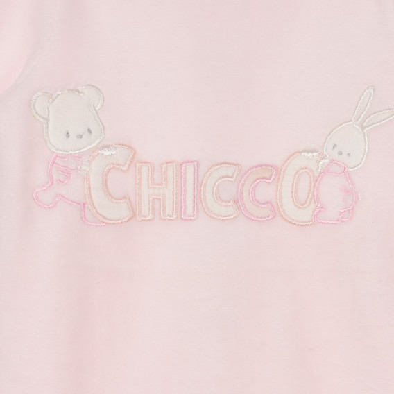 Βαμβακερό φορμάκι με επωνυμία απλικέ για μωρό, ροζ Chicco 248201 2