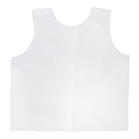 Βαμβακερή αμάνικη μπλούζα για ένα μωρό, λευκό Chicco 248254 