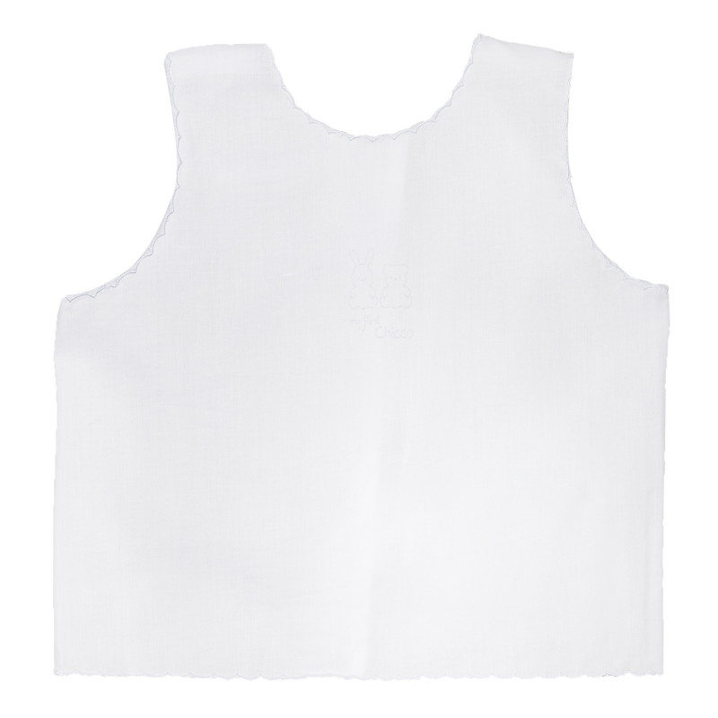 Βαμβακερή αμάνικη μπλούζα για ένα μωρό, λευκό  248254