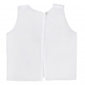 Βαμβακερή αμάνικη μπλούζα για ένα μωρό, λευκό Chicco 248257 4
