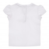 Βαμβακερό μπλουζάκι με το λογότυπο της μάρκας για ένα μωρό, λευκό. Chicco 248261 4