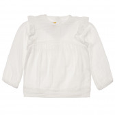 Βαμβακερή μπλούζα με βολάν για ένα μωρό, λευκό Chicco 248266 