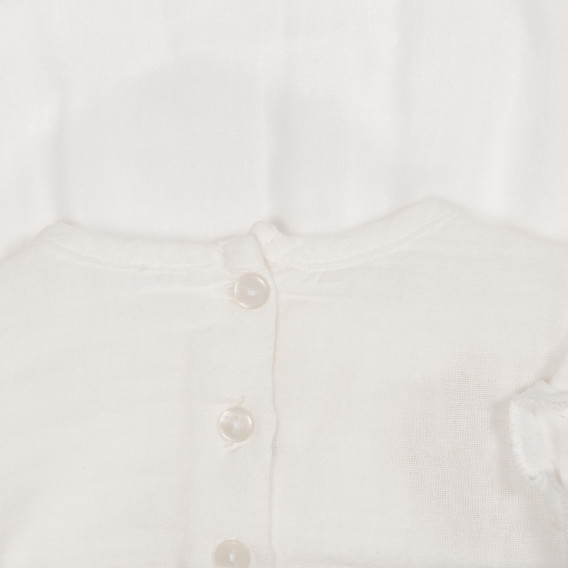 Βαμβακερή μπλούζα με βολάν για ένα μωρό, λευκό Chicco 248268 3