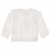 Βαμβακερή μπλούζα με βολάν για ένα μωρό, λευκό Chicco 248269 4