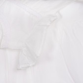 Βαμβακερό φόρεμα με βολάν για λευκό, λευκό Chicco 248279 2