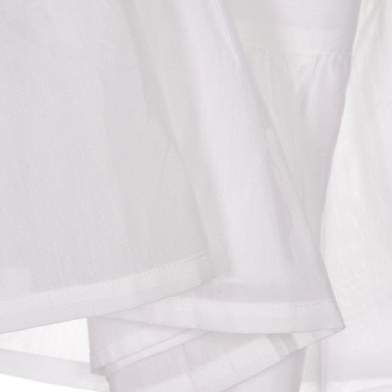 Βαμβακερό φόρεμα με βολάν για λευκό, λευκό Chicco 248280 3