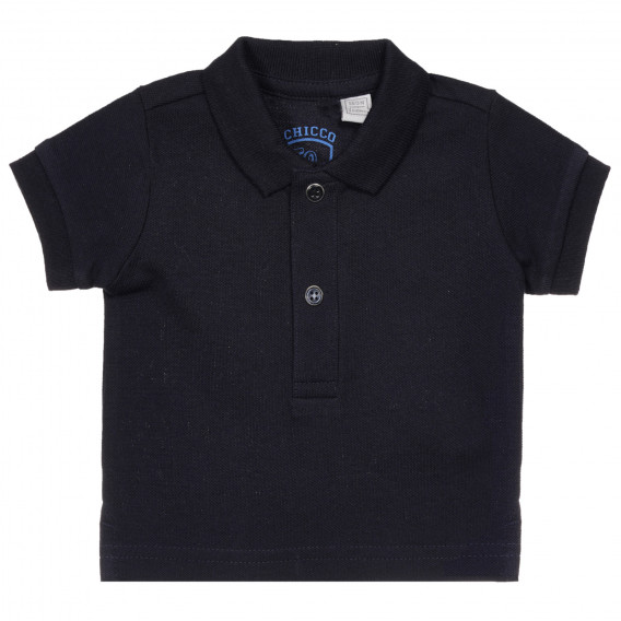 Βαμβακερό μπλουζάκι με γιακά για ένα μωρό, σκούρο μπλε Chicco 248298 