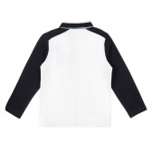 Βαμβακερή μπλούζα με μαύρα μανίκια, λευκό Chicco 248317 4