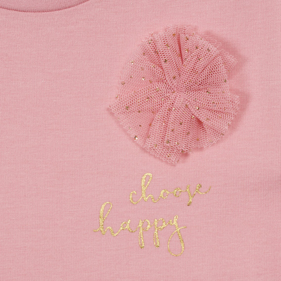 Βαμβακερή μπλούζα με βολάν, σε ροζ χρώμα Chicco 248319 2