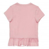 Βαμβακερή μπλούζα με βολάν, σε ροζ χρώμα Chicco 248321 4