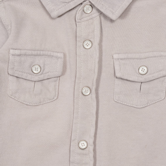 Βαμβακερό πουκάμισο με δύο τσέπες για ένα μωρό, γκρι Chicco 248323 2
