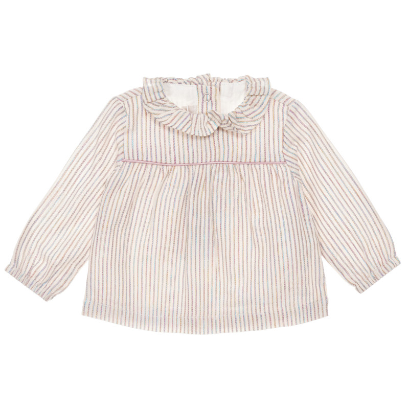 Ριγέ μπλούζα με γυαλιστερά νήματα για ένα μωρό, πολύχρωμα  248326