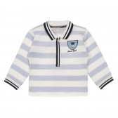 Ριγέ μπλούζα με μακριά μανίκια για ένα μωρό σε λευκό και μπλε Chicco 248334 
