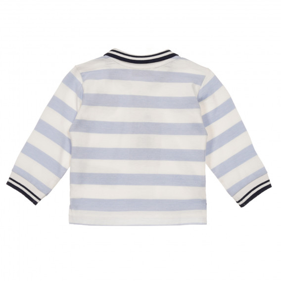 Ριγέ μπλούζα με μακριά μανίκια για ένα μωρό σε λευκό και μπλε Chicco 248337 4