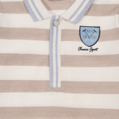 Ριγέ μπλούζα με μακριά μανίκια για ένα μωρό, μπεζ Chicco 248339 2