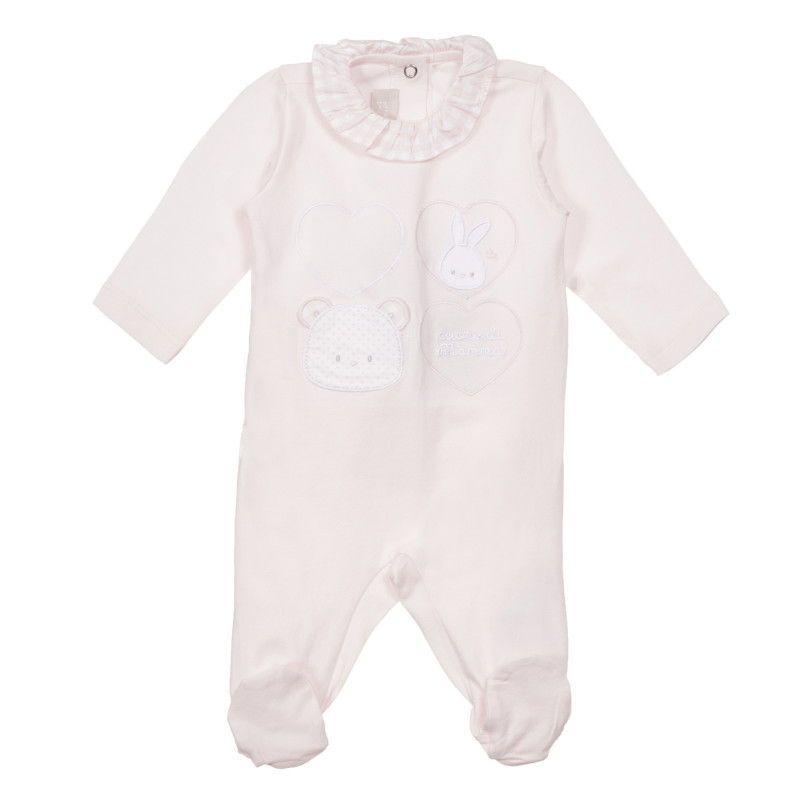 Βαμβακερό φορμάκι με βολάν για ένα μωρό, ροζ  248362