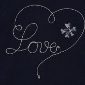 Βαμβακερό μπλουζάκι LOVE για ένα μωρό, σκούρο μπλε Chicco 248403 2
