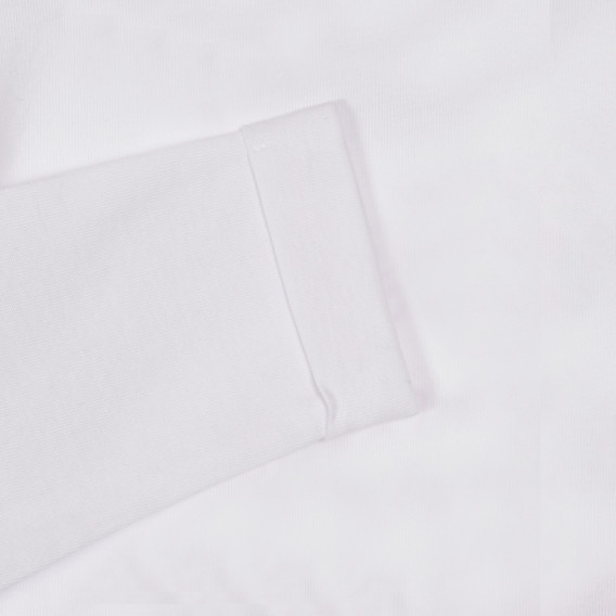 Βαμβακερή μπλούζα με μακριά μανίκια αγωνιστικό αυτοκίνητο, λευκό Chicco 248413 3