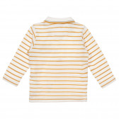 Βαμβακερή ριγέ μπλούζα μωρού σε λευκό και πορτοκαλί χρώμα Chicco 248459 4