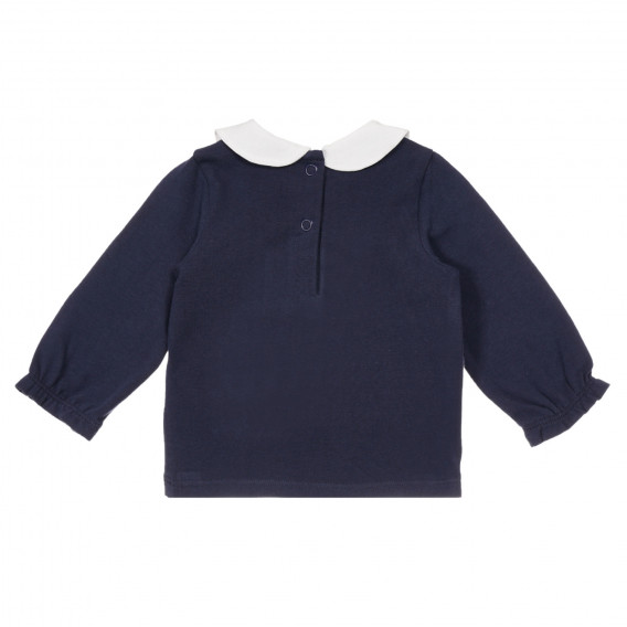 Βαμβακερή μπλούζα με κουνελάκι για ένα μωρό, σκούρο μπλε Chicco 248471 4